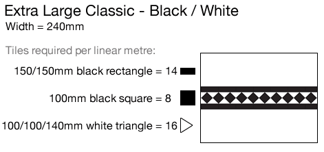Extra Large Classic Black/White
