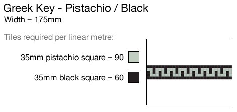 Greek Key - Pistachio/Black
